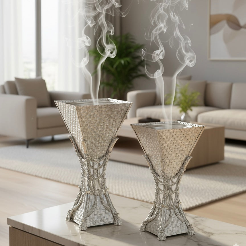 Silver Medium Incense Burner – (M) - Mawaeen