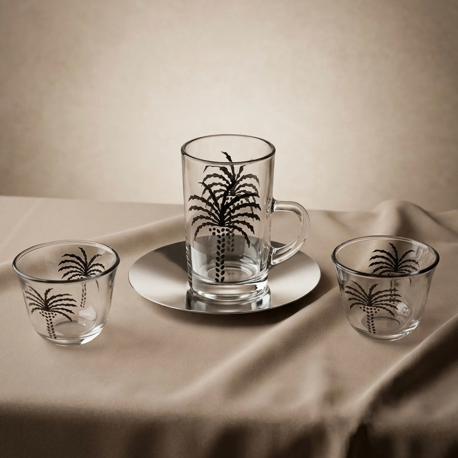 Nakhla Set 18-Piece Hospitality Set – Black - Mawaeen