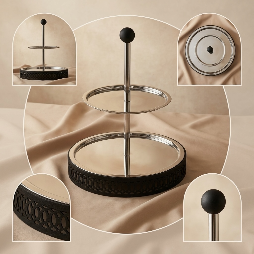 2-Tier Modern Candy & Dessert Tray - Mawaeen