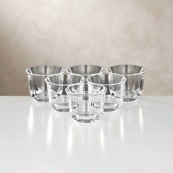 Al Marjan 21 Pieces Tea & Coffee Set, Gun Black & Travertine Marble