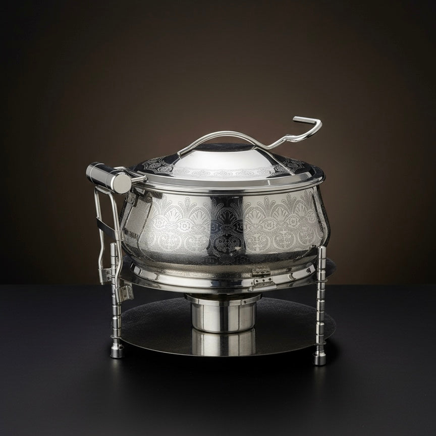 Luxury Stainless Steel Chafing Dish Hydraulic – 7.5L - Mawaeen