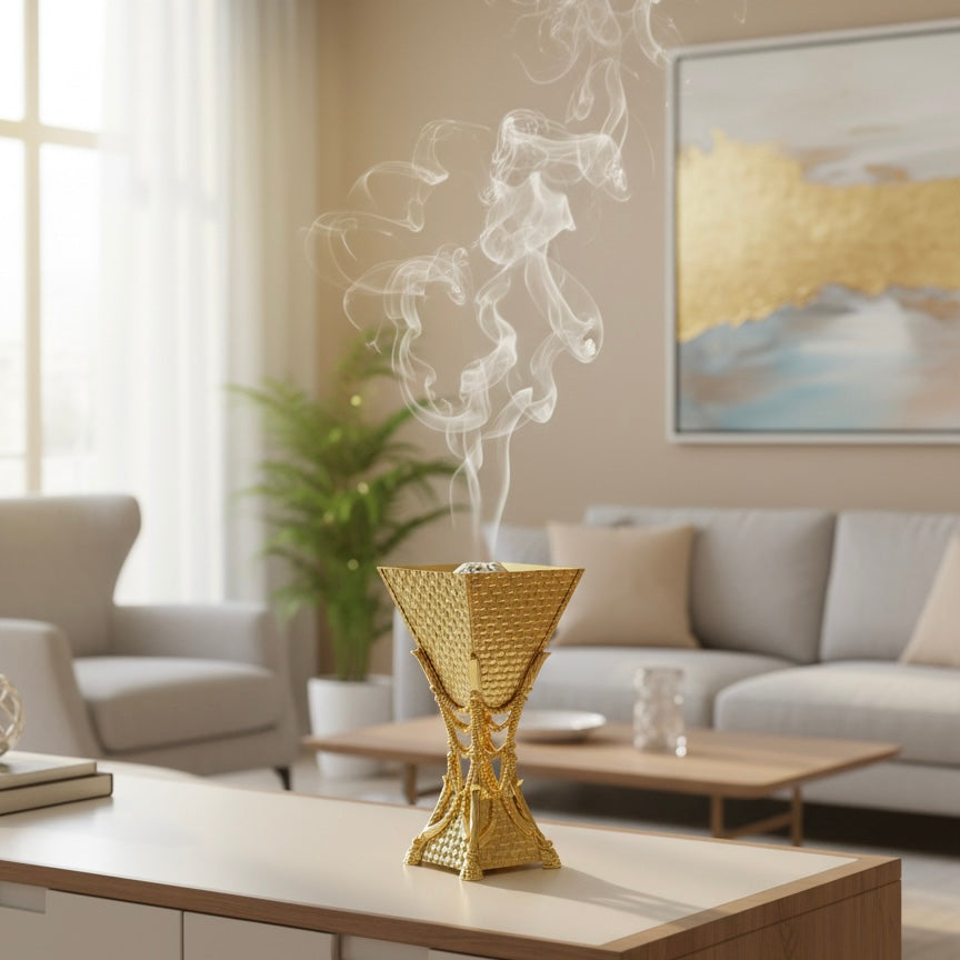 Golden Medium Incense Burner – ( M )