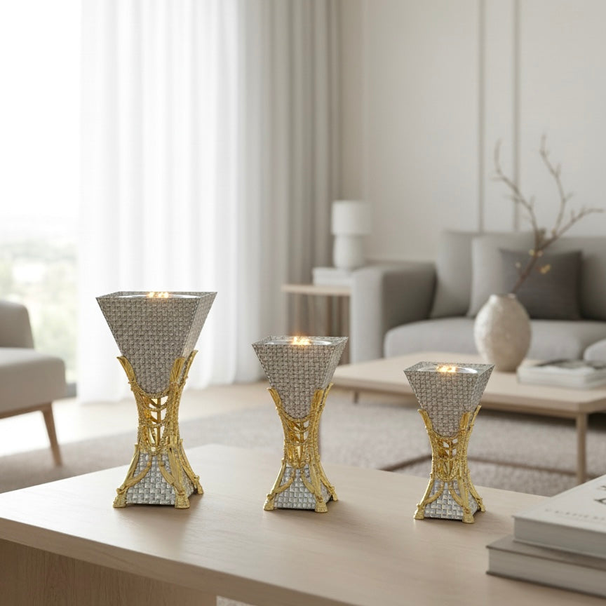 Silver & Gold Large Incense Burner – (L) - Mawaeen