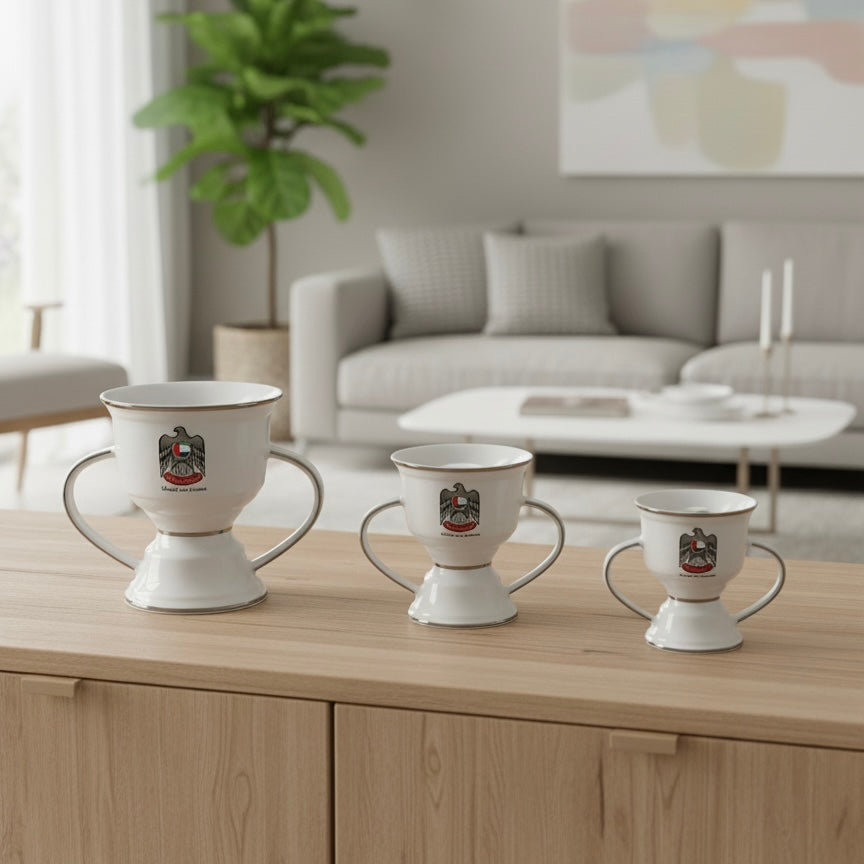 UAE Emblem Large Incense Burner – Silver Details (L)