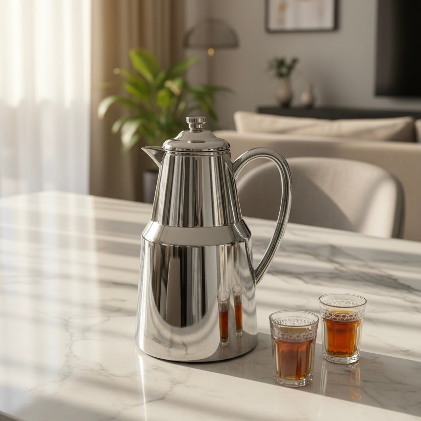 Pilsco Premium Thermal Flask – (Silver, 1.3L) - Mawaeen