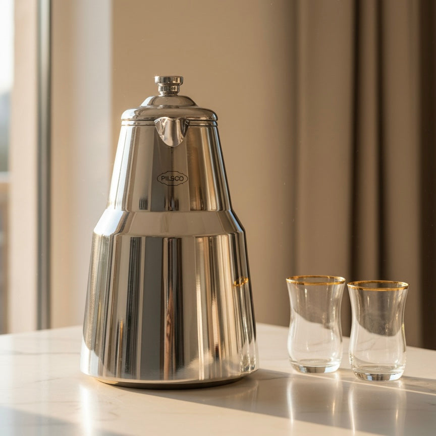 Pilsco Premium Thermal Flask – (Silver, 1.0L) - Mawaeen