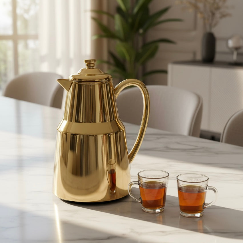 Pilsco Premium Thermal Flask – (Gold, 1.0L) - Mawaeen