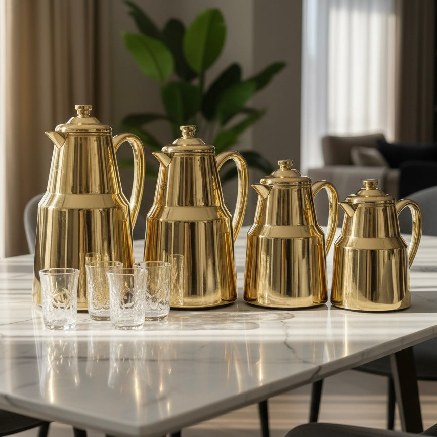 Pilsco Premium Thermal Flask – (Gold, 1.0L) - Mawaeen