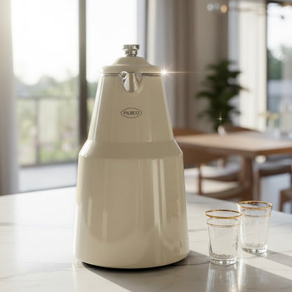 Pilsco Premium Thermal Flask – (Ivory & Silver, 1.3L)