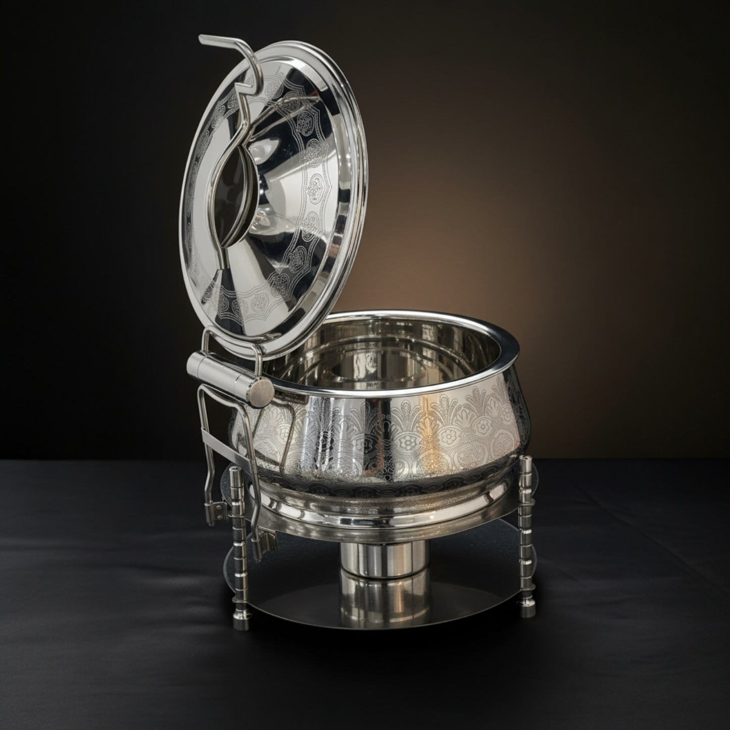 Luxury Stainless Steel Chafing Dish Hydraulic – 7.5L - Mawaeen
