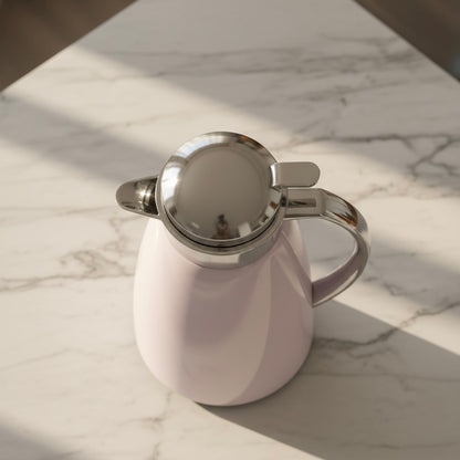 Emsa Premium pastel rose & silver Thermal Coffee Flask – 1L - Mawaeen