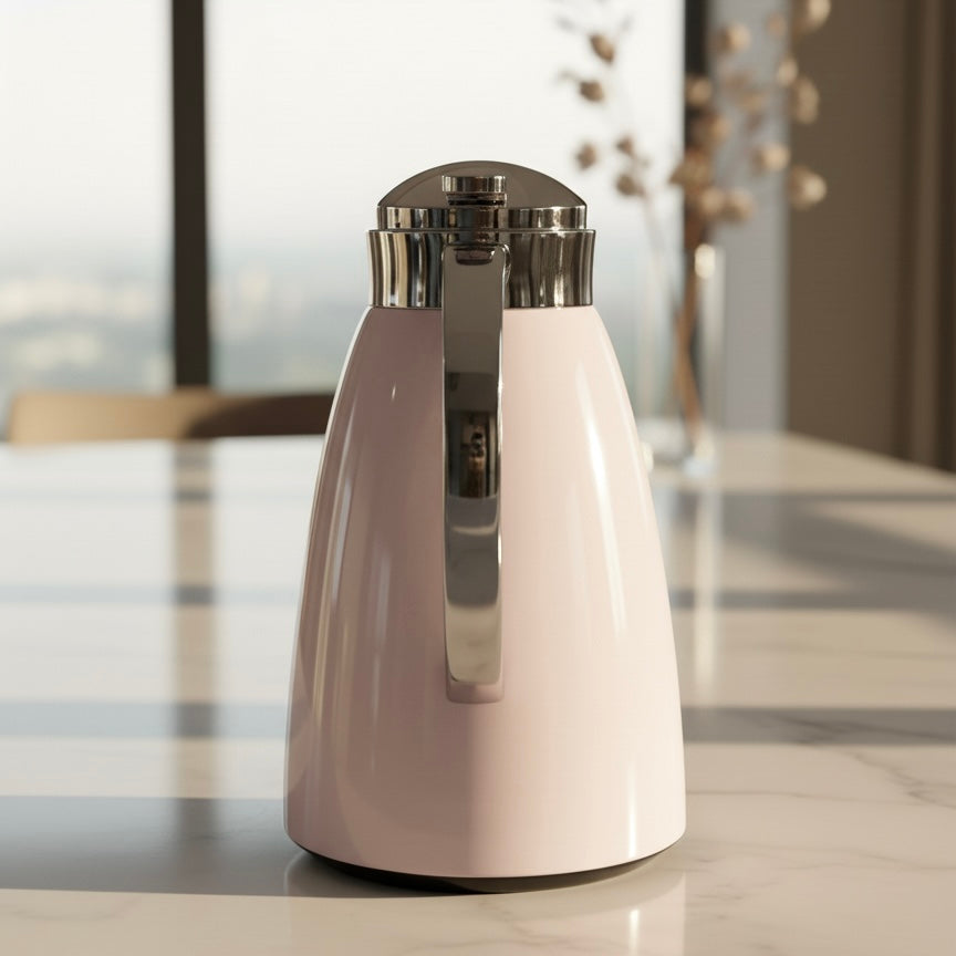 Emsa Premium pastel rose & silver Thermal Coffee Flask – 1L - Mawaeen