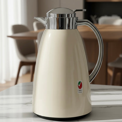 Emsa Premium White & Silver Thermal Coffee Flask – 1L