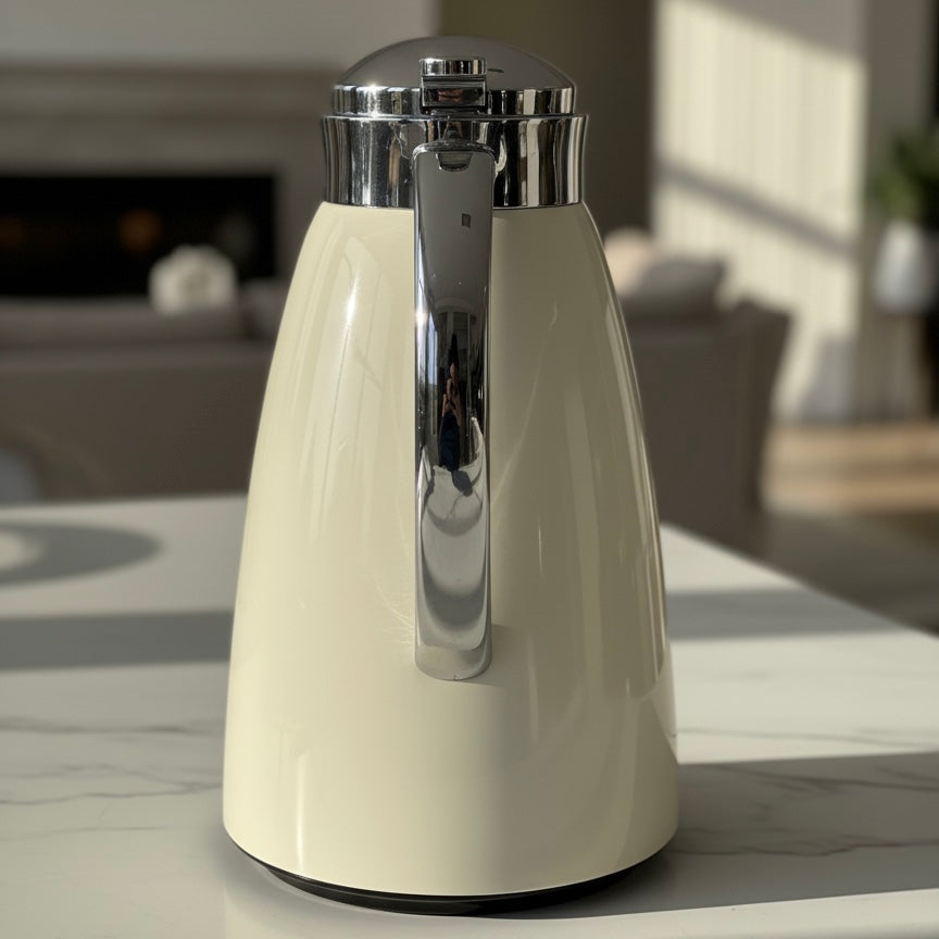 Emsa Premium White & Silver Thermal Coffee Flask – 1L