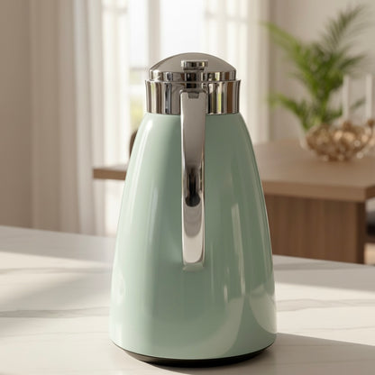 Emsa Premium pastel Green & silver Thermal Coffee Flask – 1L - Mawaeen