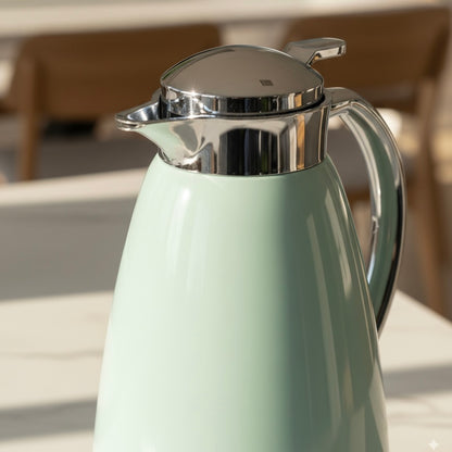 Emsa Premium pastel Green & silver Thermal Coffee Flask – 1L - Mawaeen