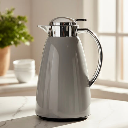 Emsa Premium Light Gray & silver Thermal Coffee Flask – 1L - Mawaeen