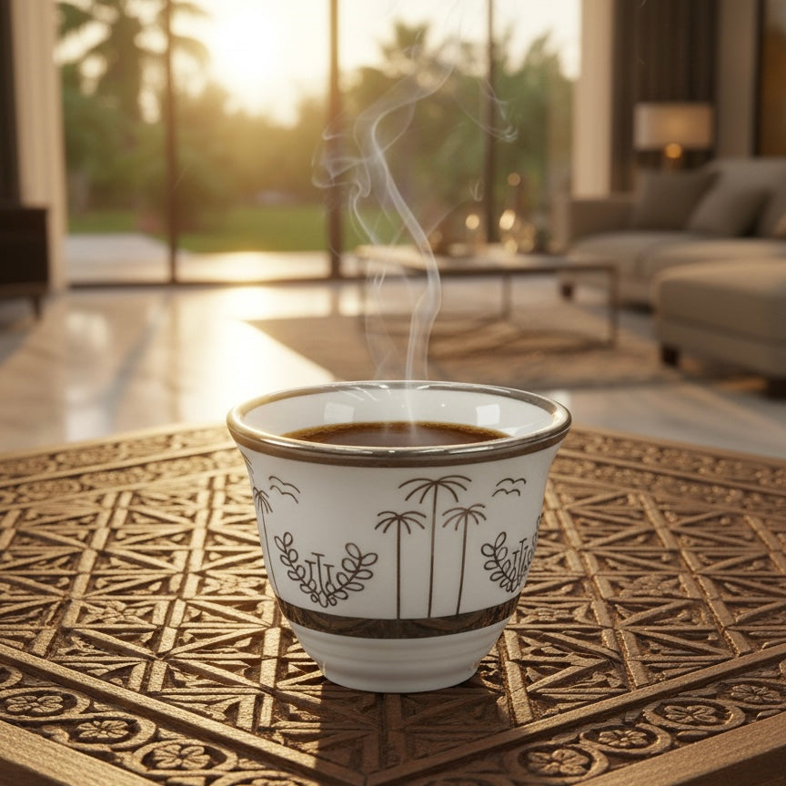 Cawa Arabic Coffee Cups Set S/Line – 12 Pieces (80cc) - Mawaeen