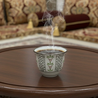 Cawa Arabic Coffee Cups Set S/Line – 12 Pieces (120cc) - Mawaeen