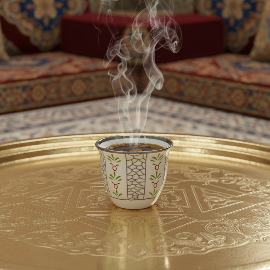 Cawa Arabic Coffee Cups Set S/Line – 12 Pieces (80cc) - Mawaeen