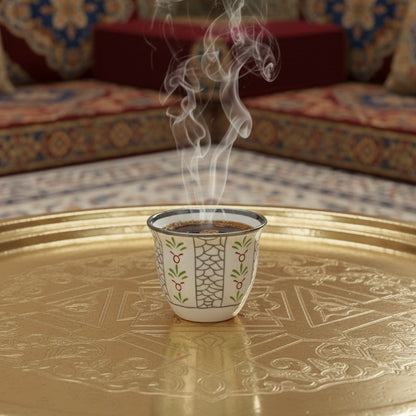 Cawa Arabic Coffee Cups Set S/Line – 12 Pieces (80cc) - Mawaeen