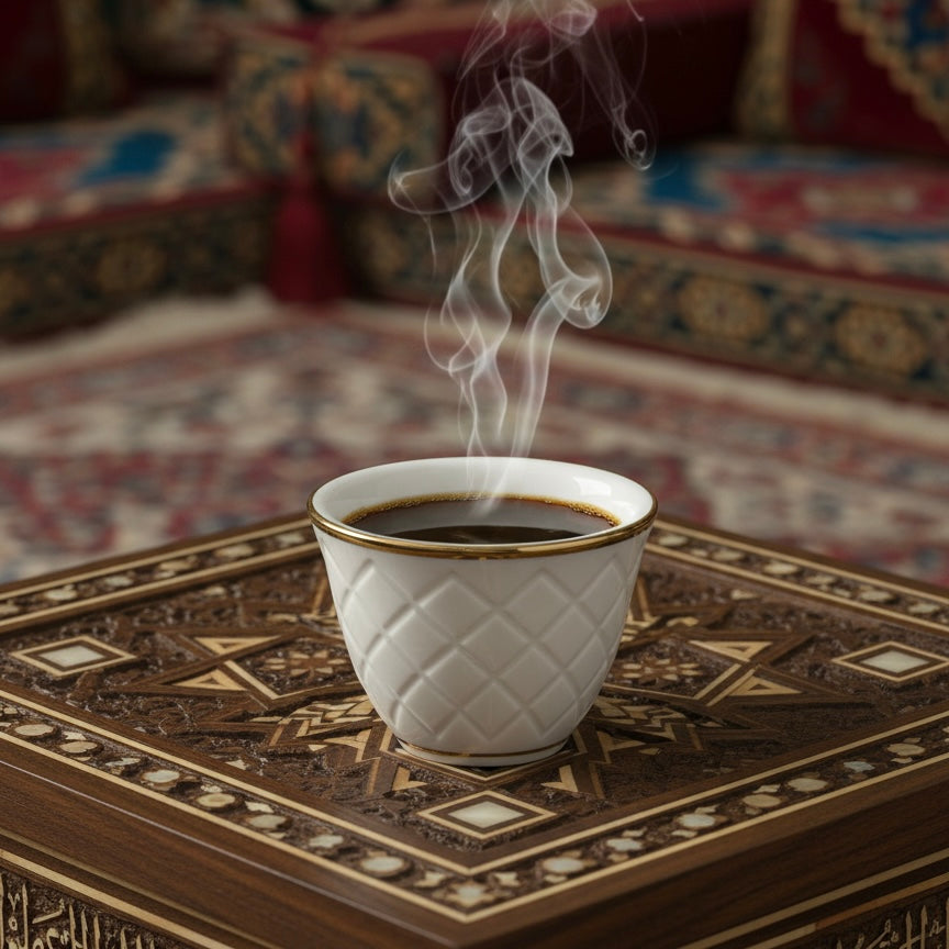 Cawa Arabic Coffee Cups Set G/Line – 12 Pieces (80cc) - Mawaeen