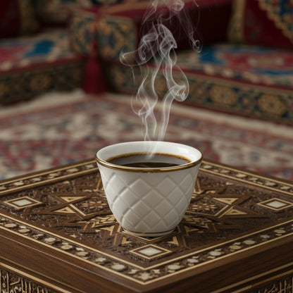 Cawa Arabic Coffee Cups Set G/Line – 12 Pieces (80cc) - Mawaeen