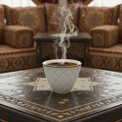 Cawa Arabic Coffee Cups Set S/Line – 12 Pieces (80cc) - Mawaeen