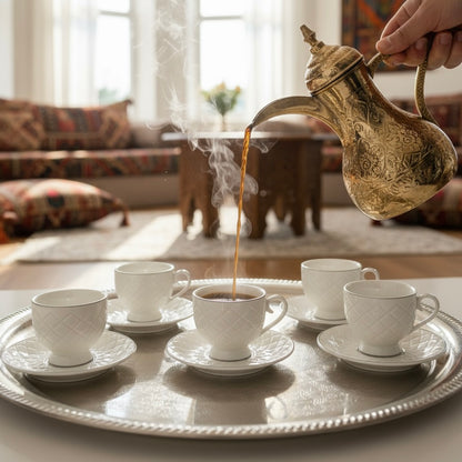 Cawa Coffee Cups Set S/Line – 6 Cups with Saucers (90cc)