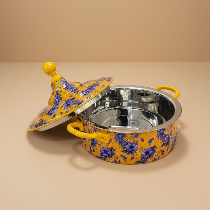 Floral Food Warmer Set Flower – 3 Pieces (2.5L, 3.5L, 5.5L) - Mawaeen
