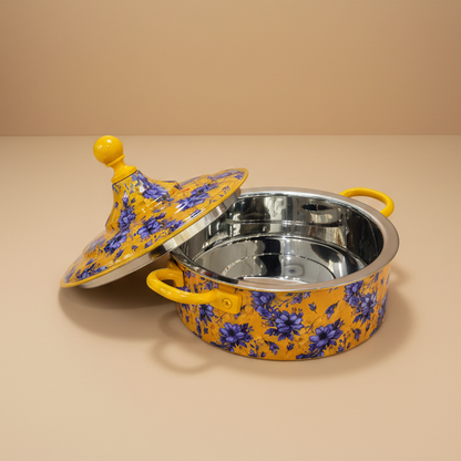 Floral Food Warmer Set Flower – 3 Pieces (2.5L, 3.5L, 5.5L) - Mawaeen