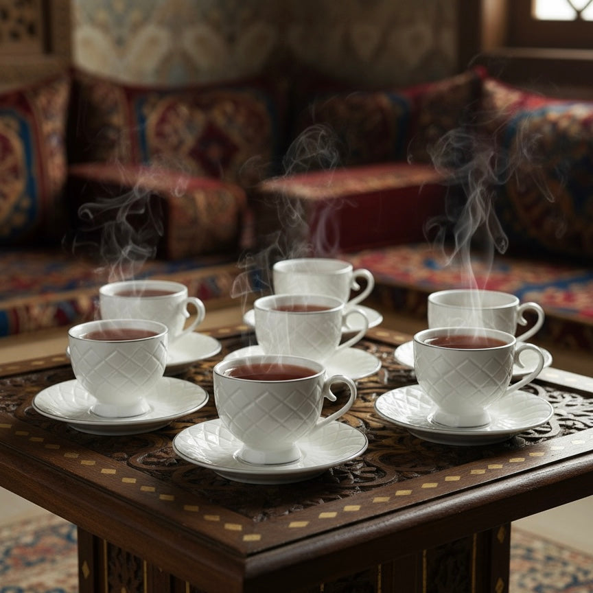 Cawa Coffee Cups Set S/Line – 6 Cups with Saucers (90cc)