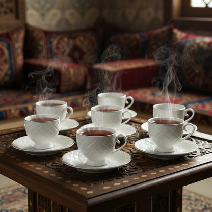Cawa Coffee Cups Set S/Line – 6 Cups with Saucers (90cc)