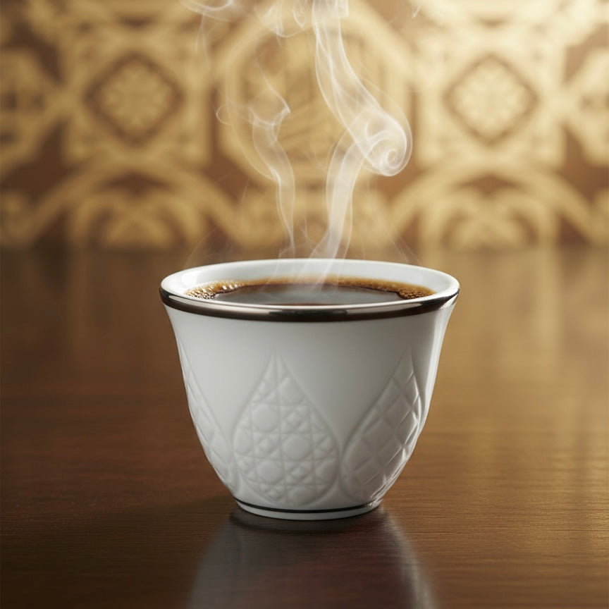 Cawa Arabic Coffee Cups Set S/Line – 12 Pieces (80cc) - Mawaeen