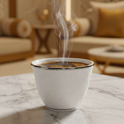 Cawa Arabic Coffee Cups Set S/Line – 12 Pieces (80cc) - Mawaeen