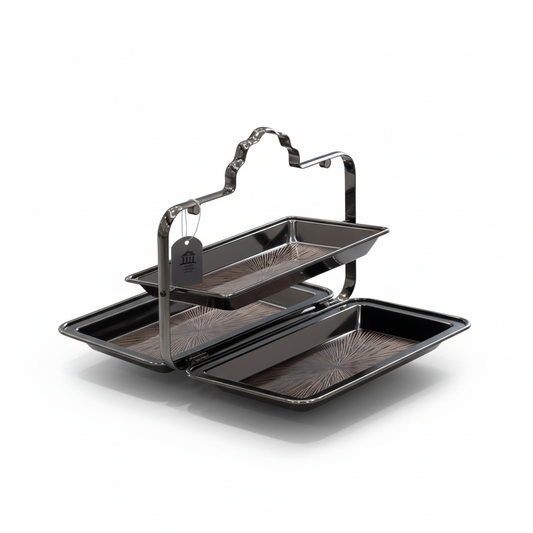 3-Tier Serving Stand Chrome - (L) - Mawaeen