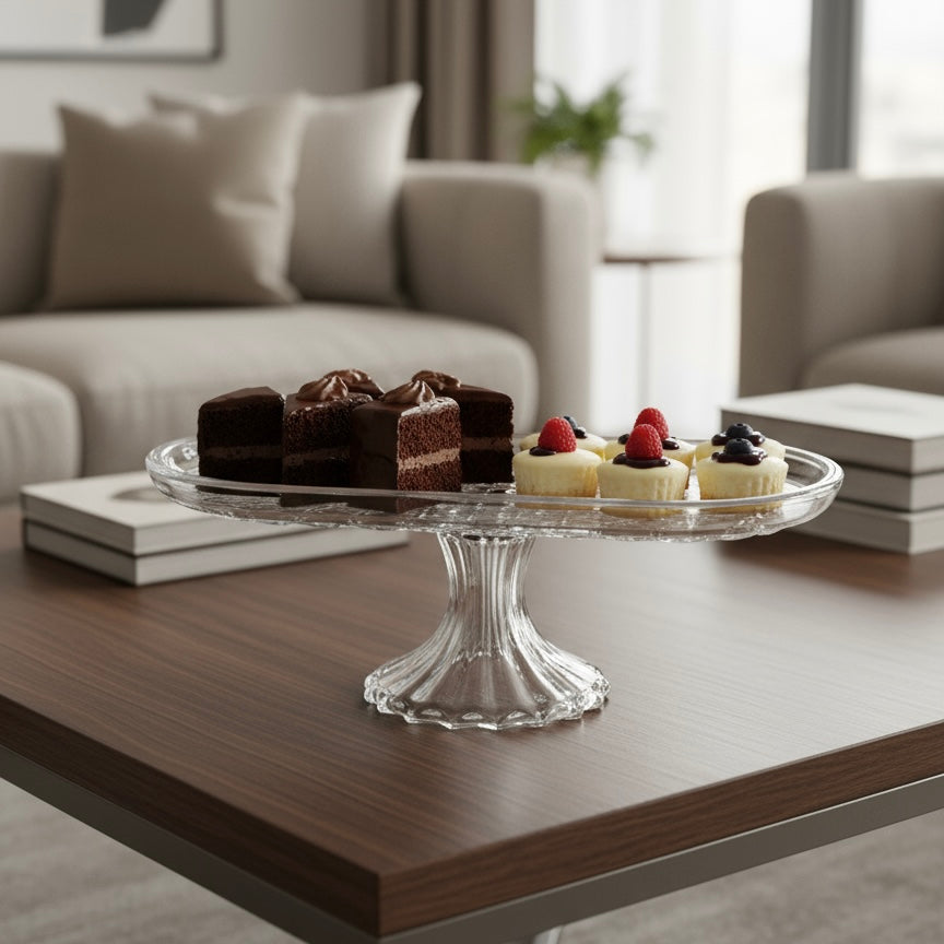 Mawaeen Luxury Glass Candy Plate – Clear - Mawaeen