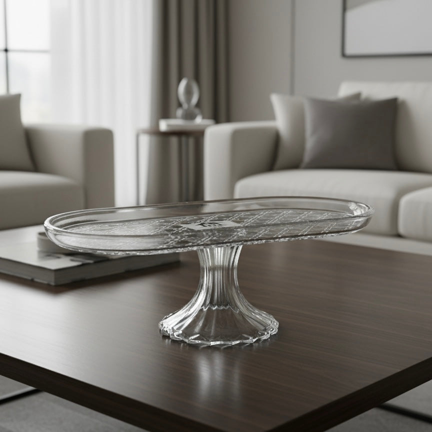 Mawaeen Luxury Glass Candy Plate – Clear - Mawaeen