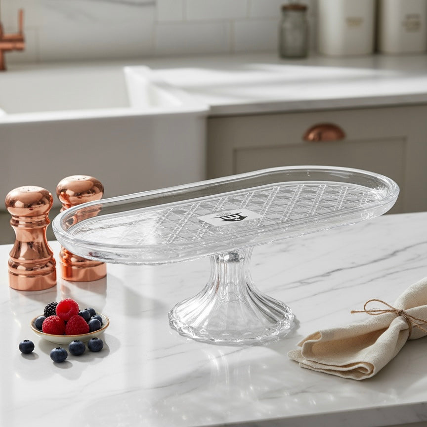 Mawaeen Luxury Glass Candy Plate – Clear - Mawaeen