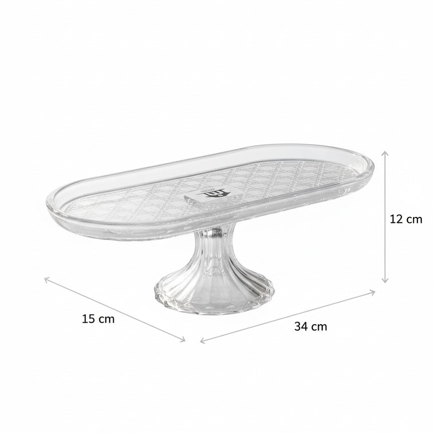 Mawaeen Luxury Glass Candy Plate – Clear - Mawaeen