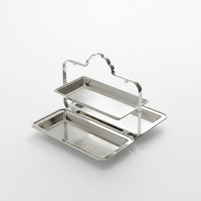 3-Tier Serving Stand Silver- (L) - Mawaeen