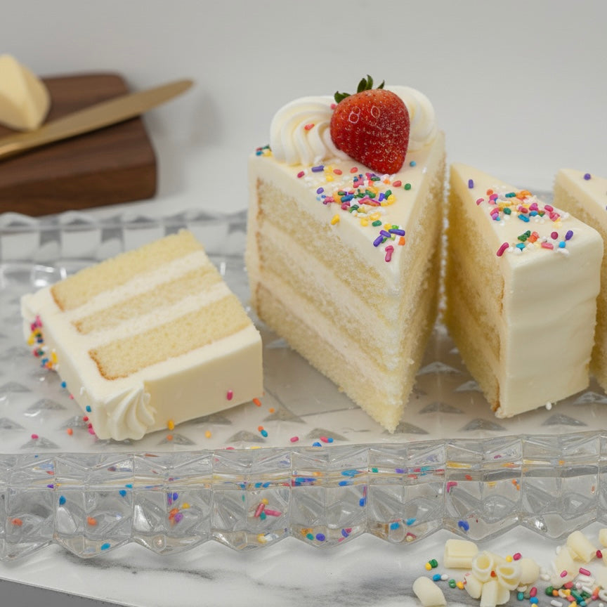 Mawaeen Luxury Glass Cake Plate – Clear - Mawaeen