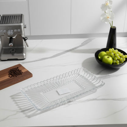 Mawaeen Luxury Glass Candy Plate – Clear - Mawaeen