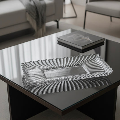 Mawaeen Luxury Glass Candy Plate – Clear - Mawaeen