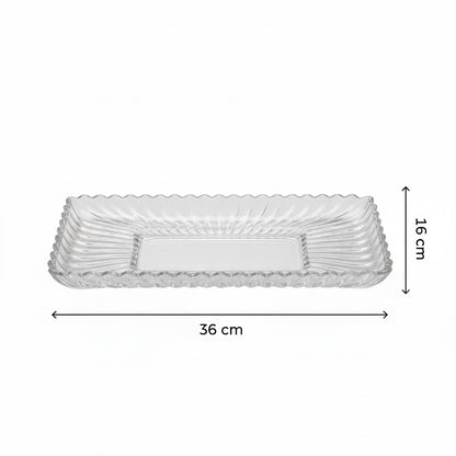 Mawaeen Luxury Glass Candy Plate – Clear - Mawaeen