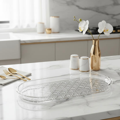Mawaeen Luxury Glass Candy Plate – Clear - Mawaeen