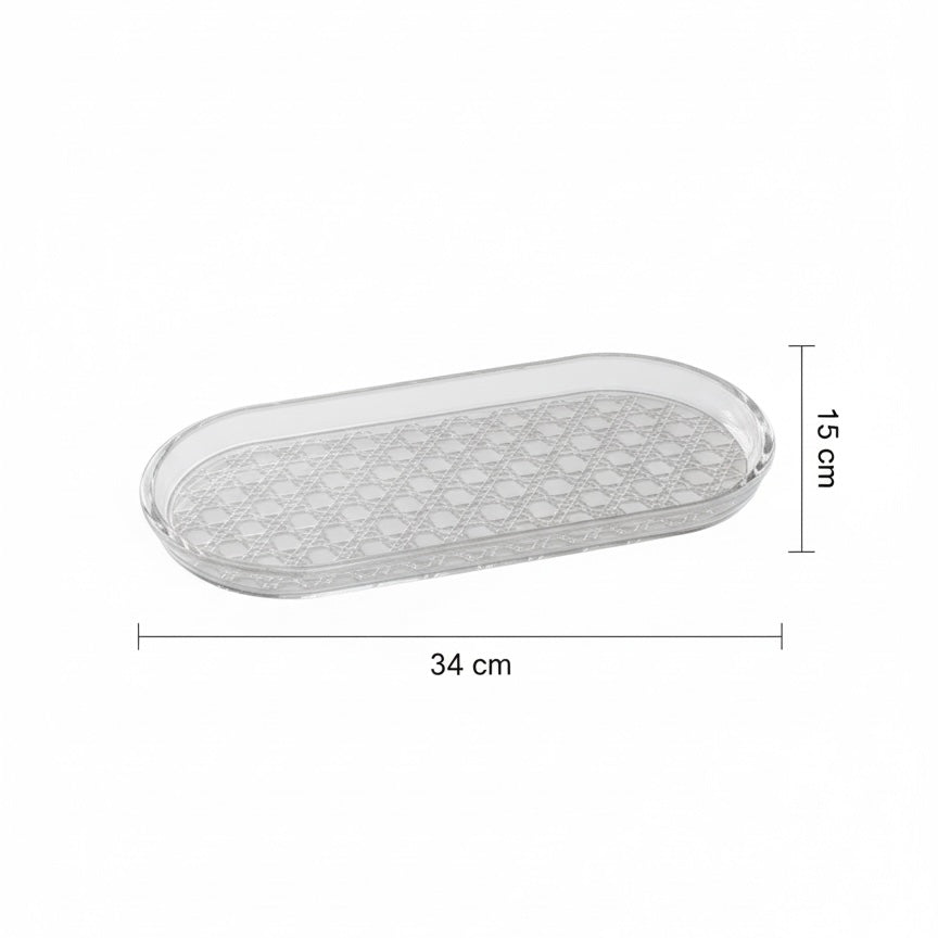 Mawaeen Luxury Glass Candy Plate – Clear - Mawaeen