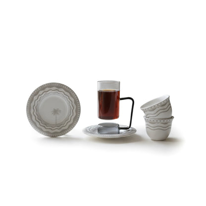 Tea & Coffee Serving Set S/Nakhla – 18 Pieces - Mawaeen