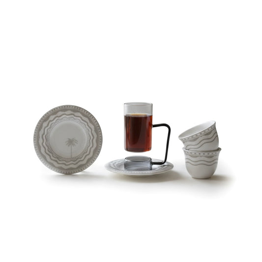 Tea & Coffee Serving Set S/Nakhla – 18 Pieces - Mawaeen