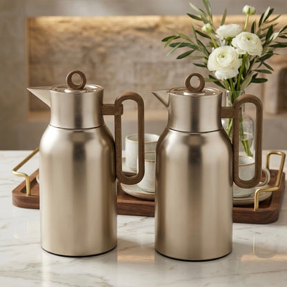 Regal Dallah Set S/Wood – 1L & 1L - Mawaeen